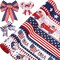 30 Yards Patriotic Wired Edge Ribbon – 5 Rolls Red, White & Blue Star Stripe Burlap Ribbon for 4th of July, Independence Day, Crafting, Gift Wrapping & DIY Decorations